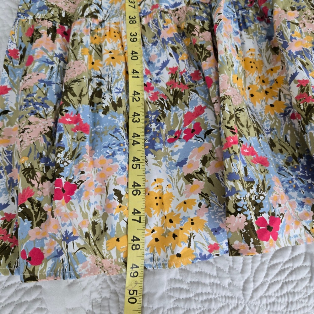 Reformation Reina Floral Ruffle V-Neck Open Back Midi Dress Multi-Color Size 2 - Picture 7 of 8